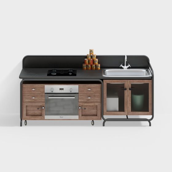 モダン統合キッチンキャビネット