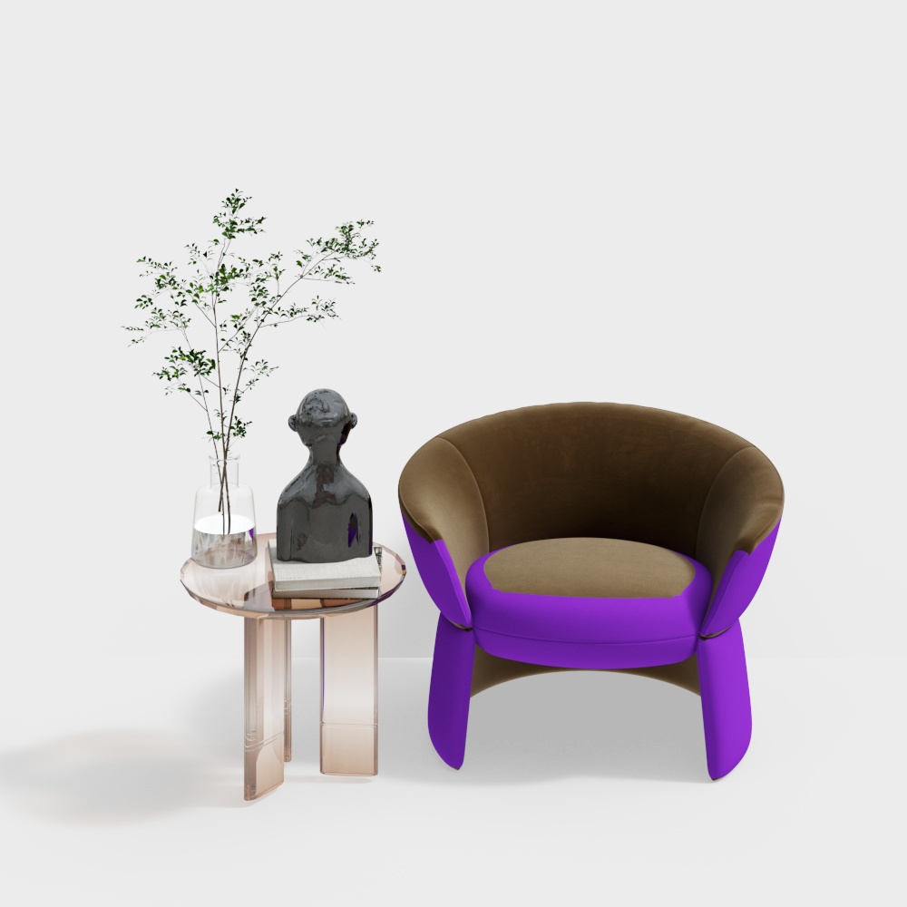 모던 거실 플래넬 싱글 소파