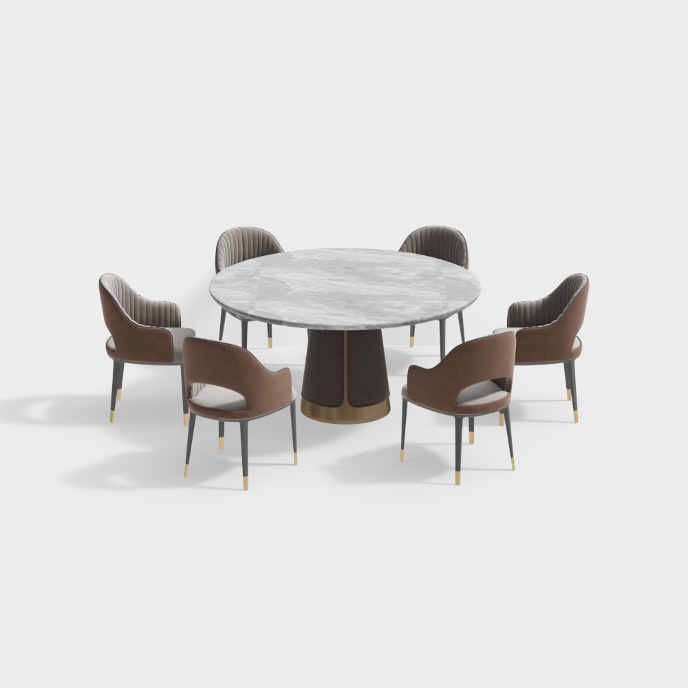 Modern dining room table and chair combination