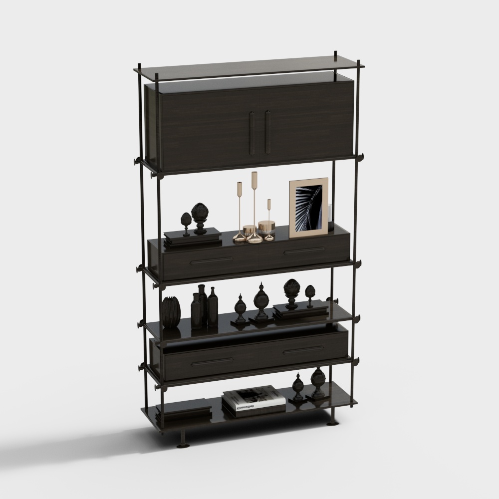 Nordic living room metal decorative shelf