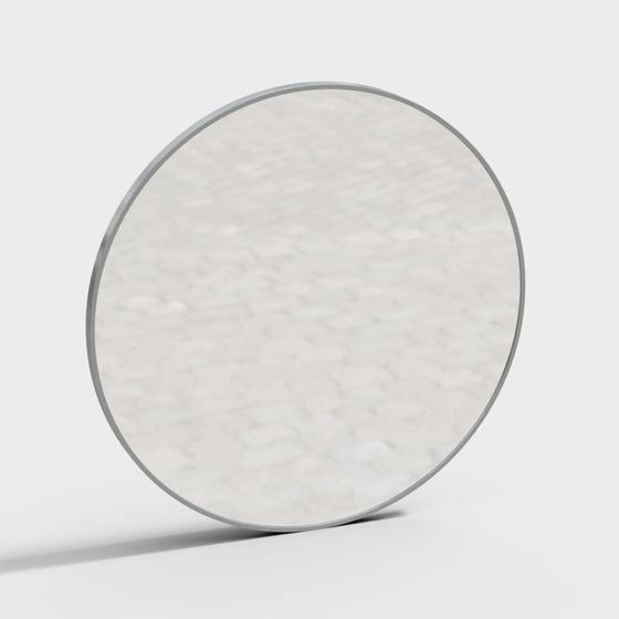 Elegant Round Mirror 3D model