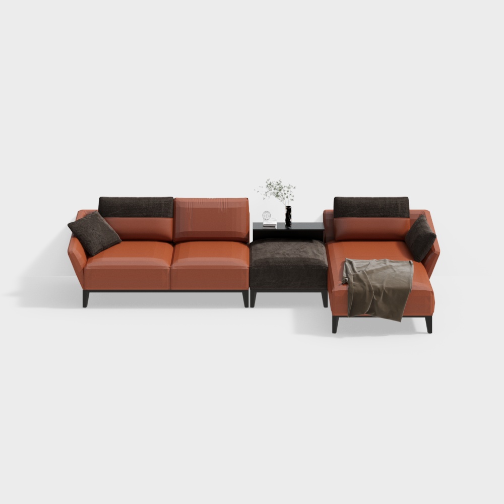 Modern living room sofa Multi-person sofa