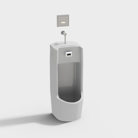 Minimalist Urinal 3D Model for Interior Design