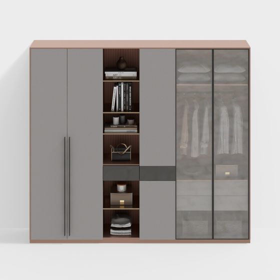 Armario de cristal de lujo para dormitorio moderno