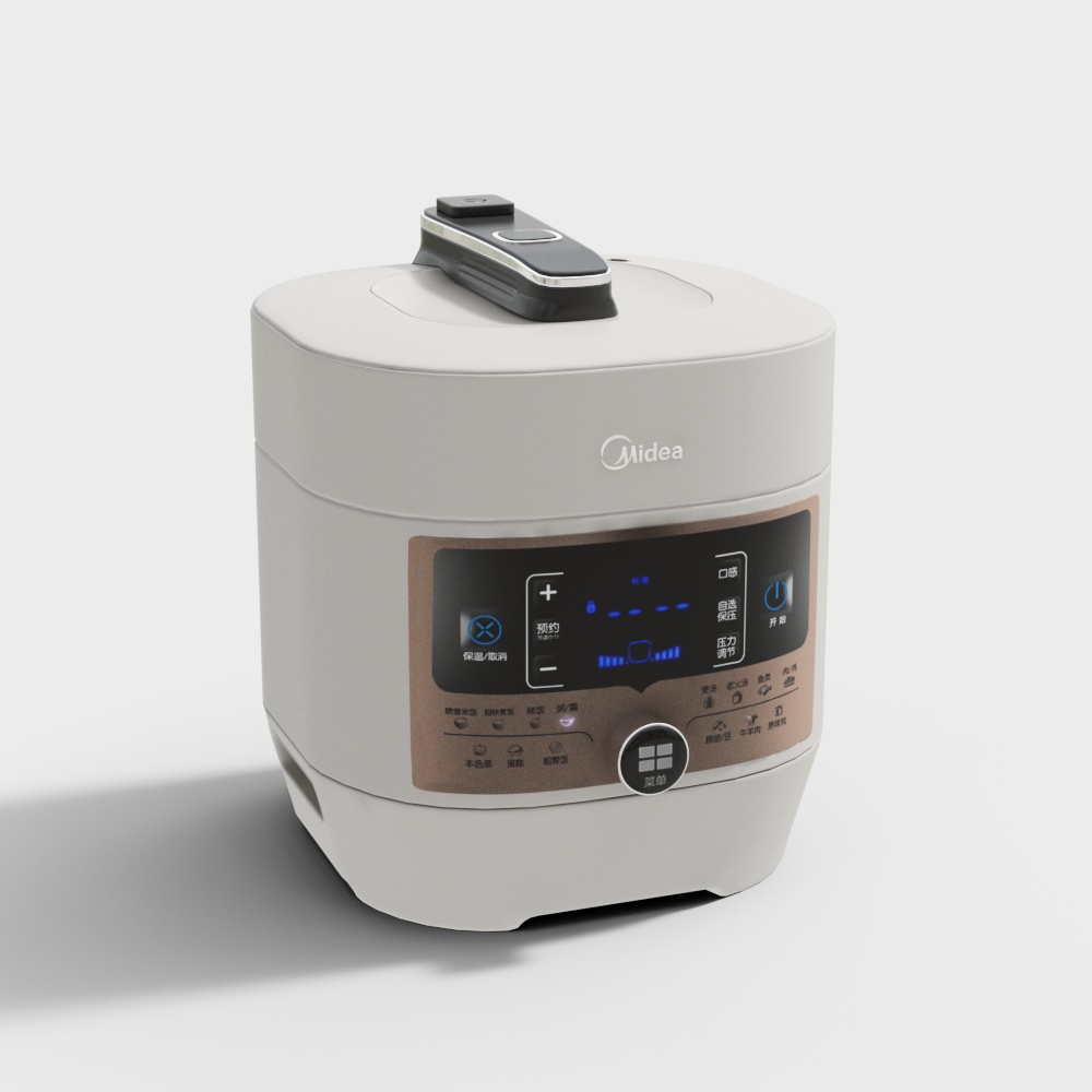 Sleek Electric Pressure Cooker 3D model
