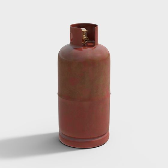 Industrial Gas Cylinder 3D Model