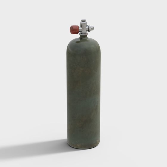 Detailed Low-Poly Oxygen Tank 3D model for Underwater Exploration