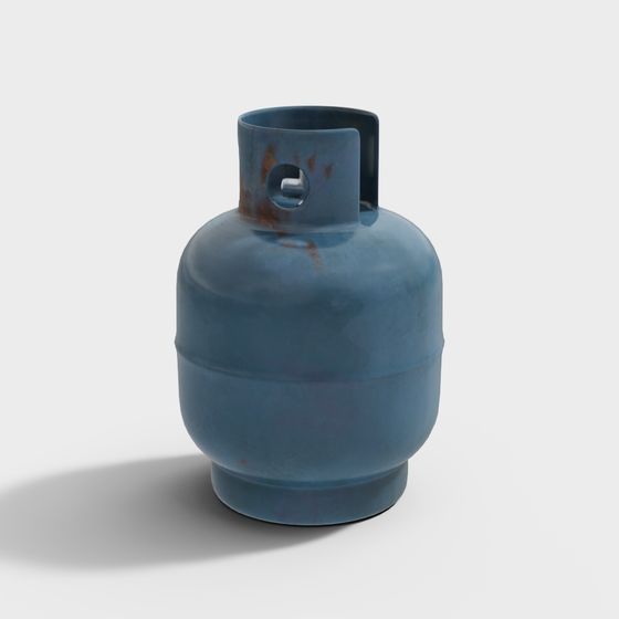 Realistic Low-Poly Gas Cylinder 3D model