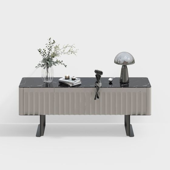 Minimalist Living Room Side Table 3D model