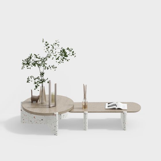 Concrete and Wood Dialogue 3D model