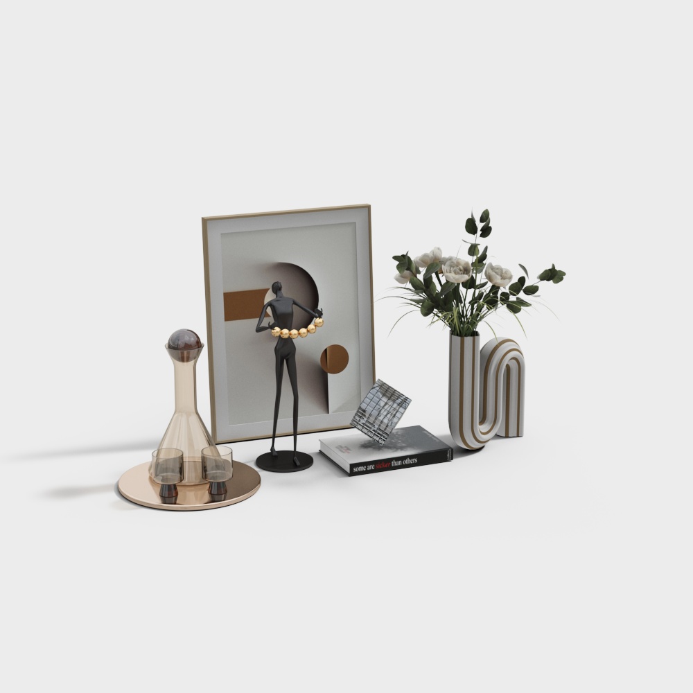 Modern study decoration combination