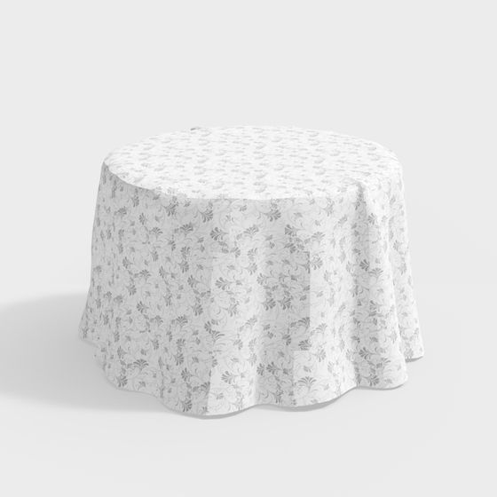 圓形桌子配白色桌布