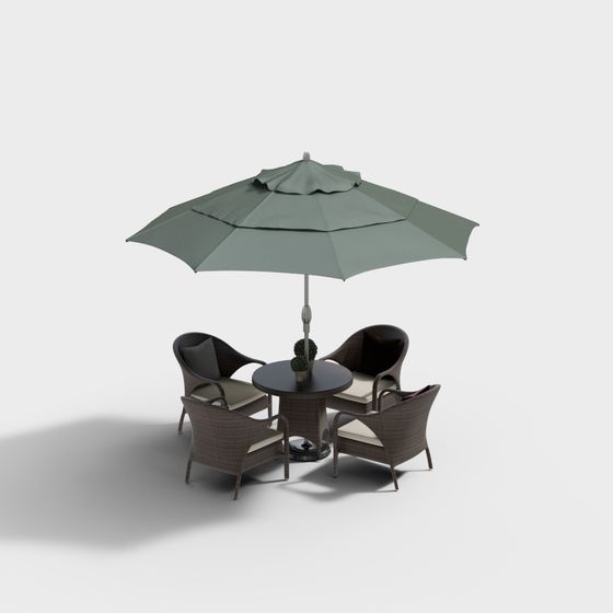 Modern Outdoor Leisure Area 3D model