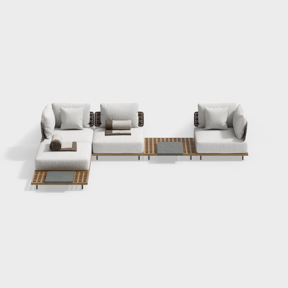 Набор многоместных диванов для современной гостиной