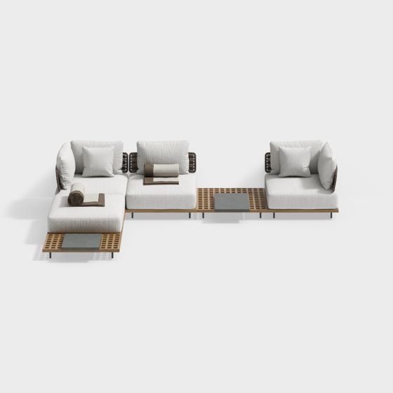 Набор многоместных диванов для современной гостиной