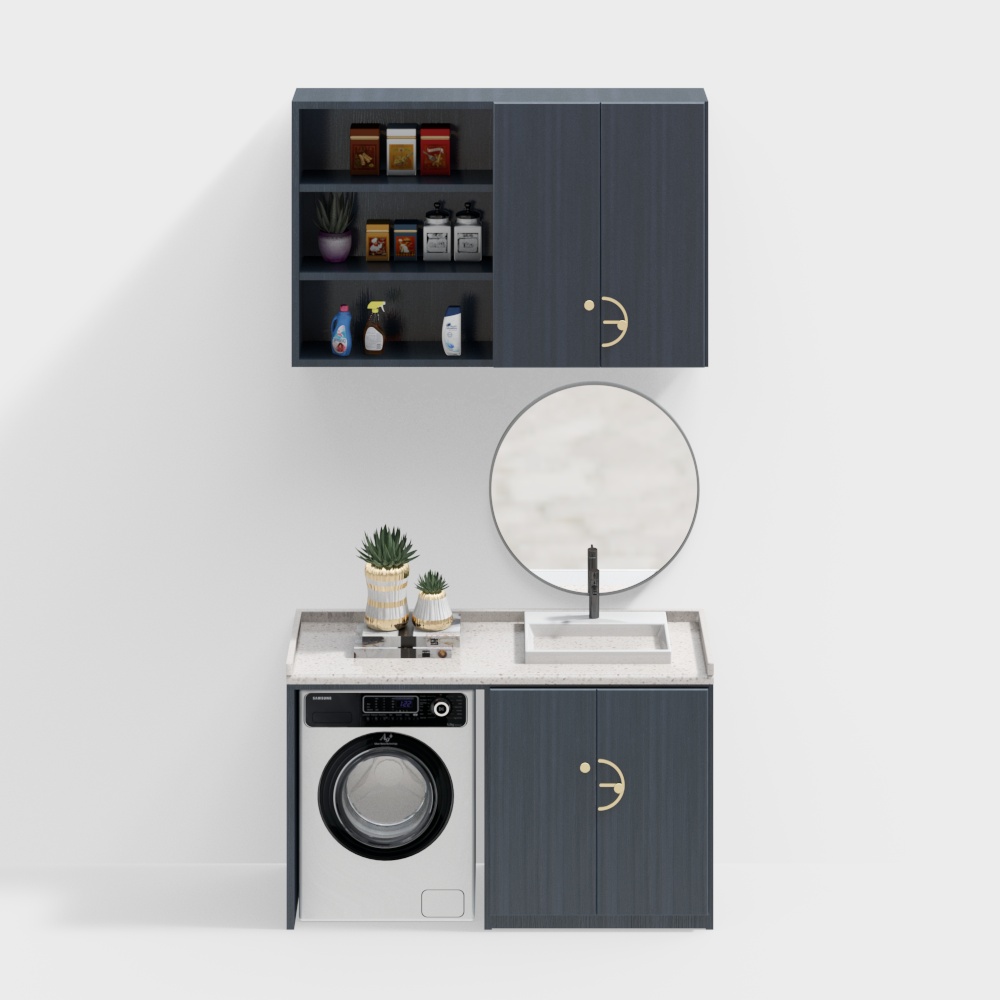 Modern balcony cabinet bathroom cabinet combination