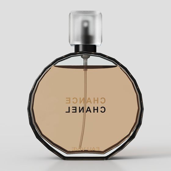 Elegant Polygonal Perfume Bottle 3D model