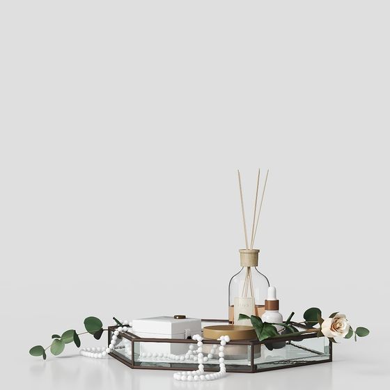 Elegant Glass Storage Box 3D model for Creative Use