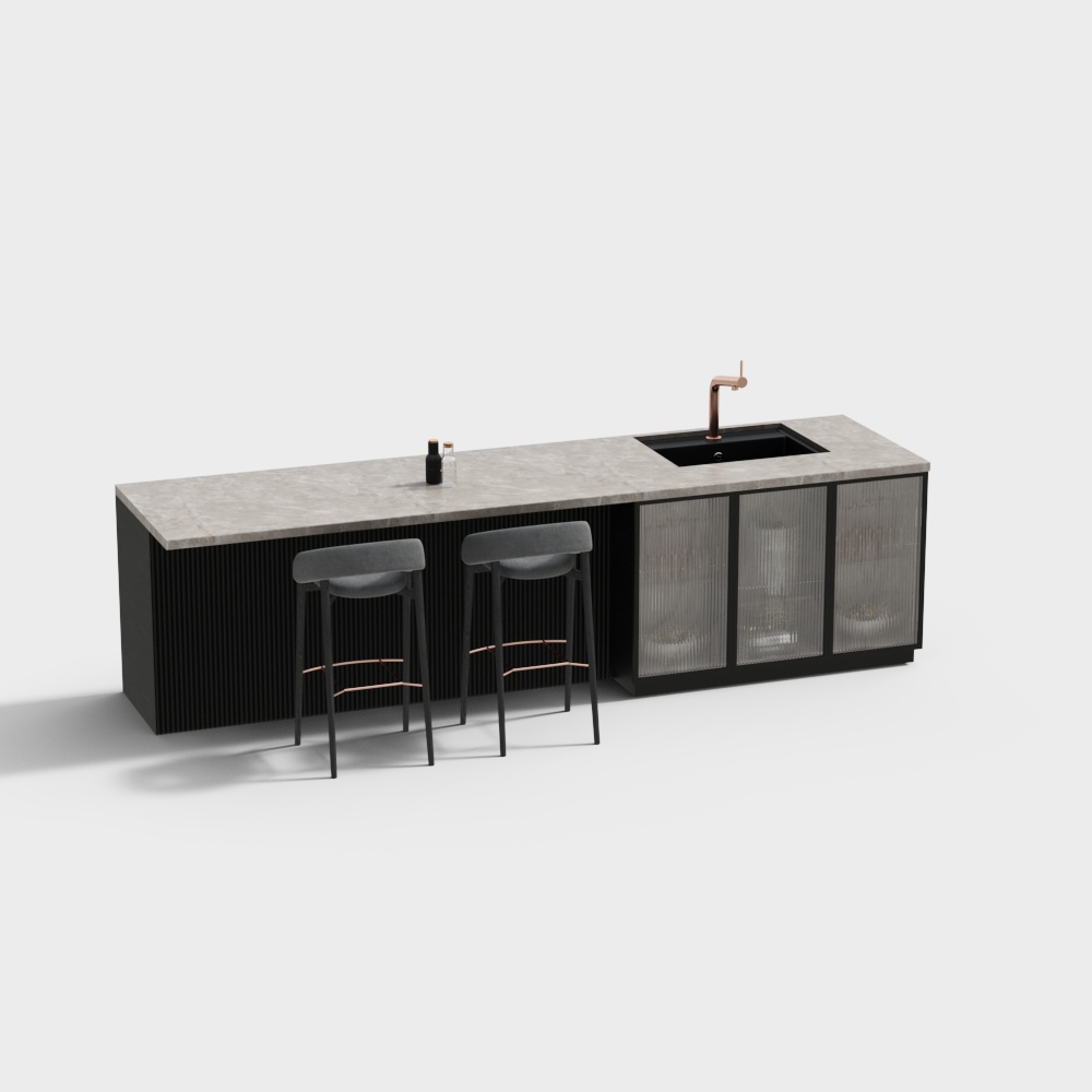 Urban Bar Counter 3D model