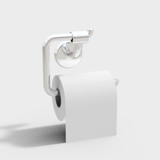 Elegant Low-Polygon Tissue Holder 3D model