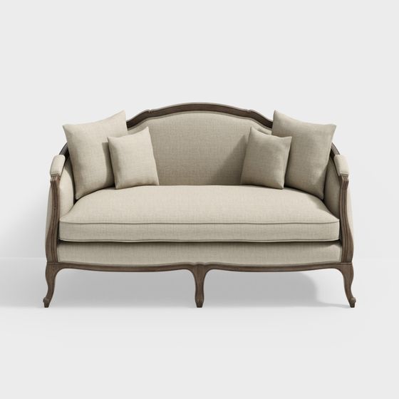 Elegant Vintage Sofa 3D model