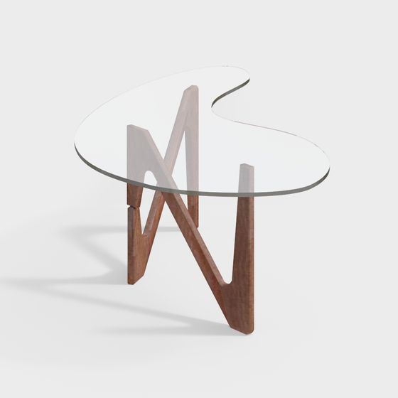 Sleek Glass Table 3D model