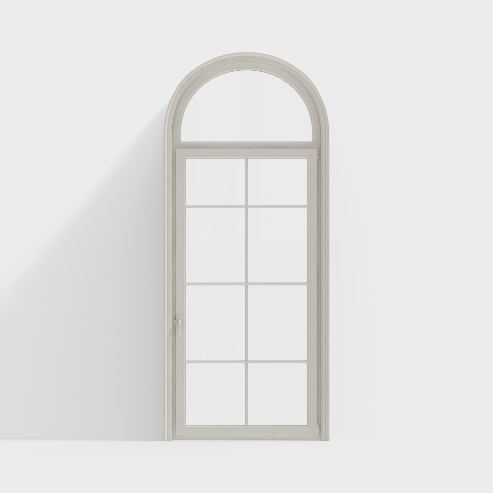 Fenêtres blanches courbées du sol au plafond