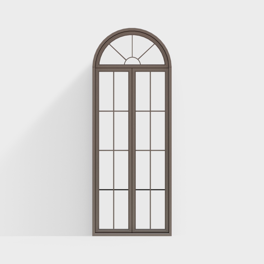 Arched Window Frame 3D model