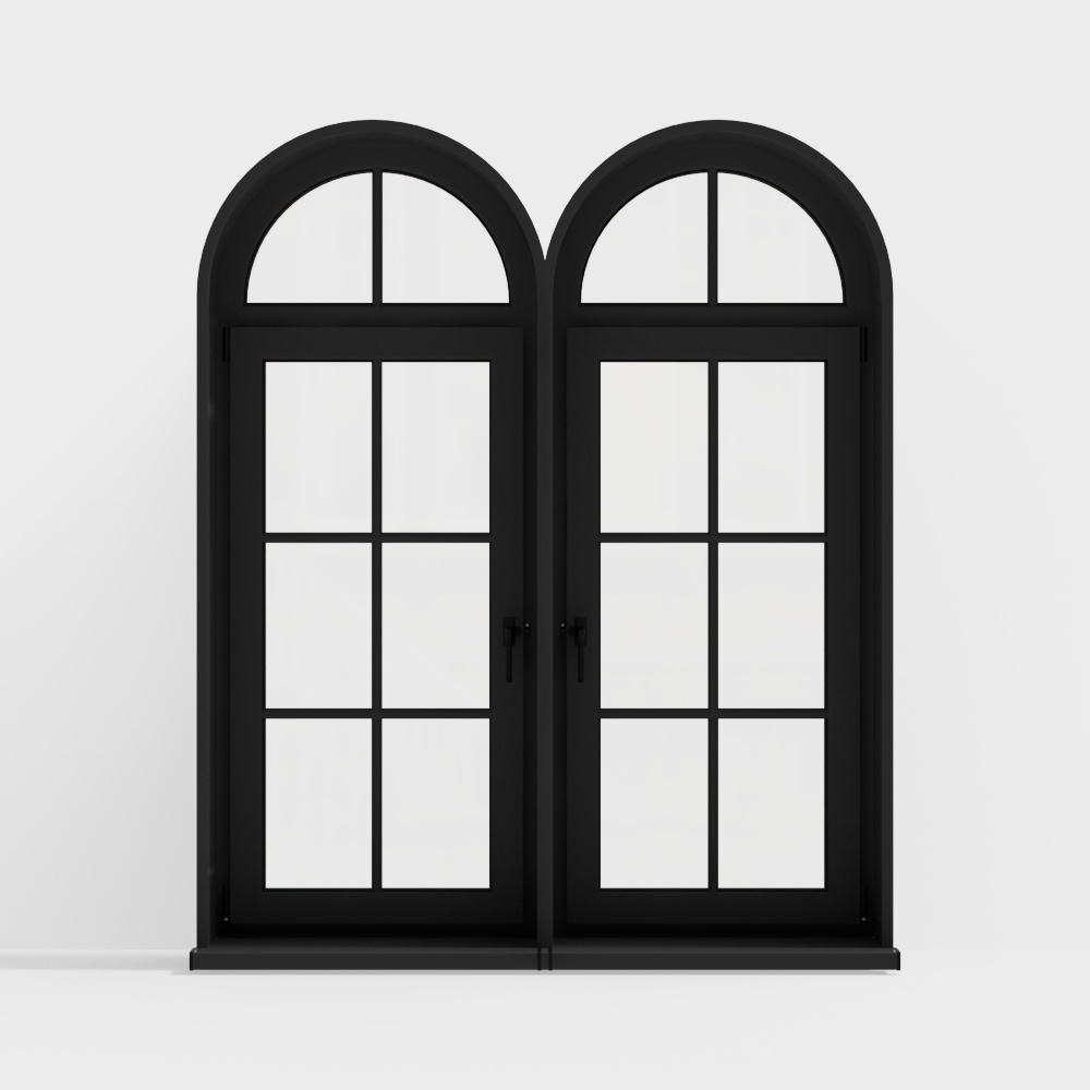 Curved casement window