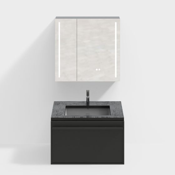 Stylish Bathroom Cabinet 3D model for Creative Spaces