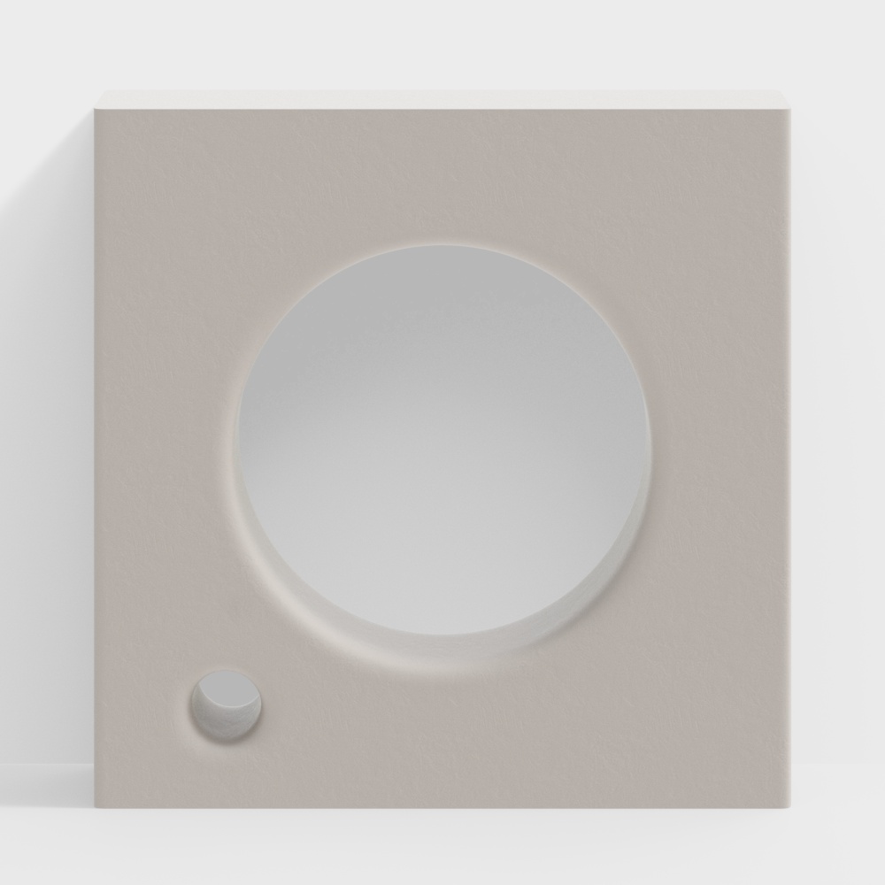 Elegant Low-Poly Mirror 3D Model Design