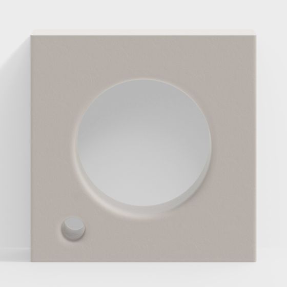 Stylish Low-Poly Mirror 3D Model for Creative Spaces