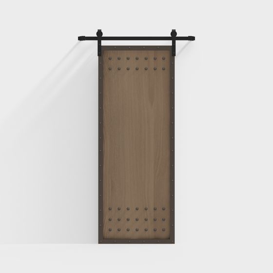 Vintage Industrial Barn Door 3D model