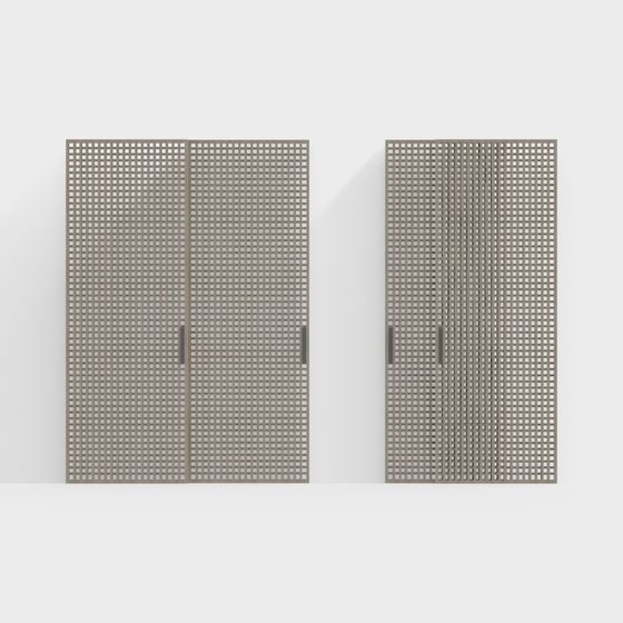 Stylish Grid Screen Doors 3D model