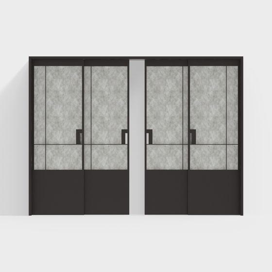 Modern Glass Door 3D model