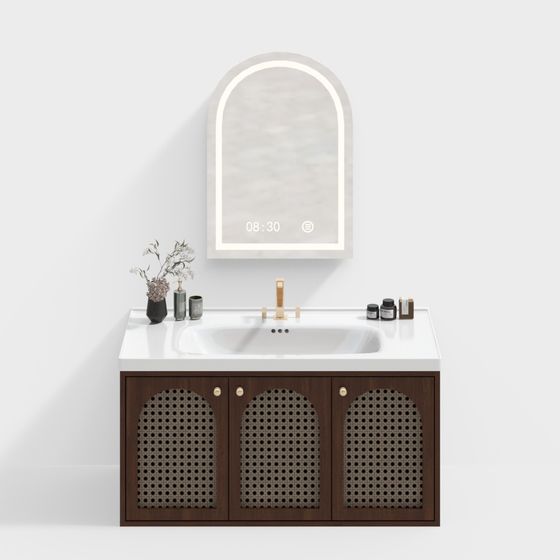 Arched Bathroom Vanity 3D model for Creative Spaces