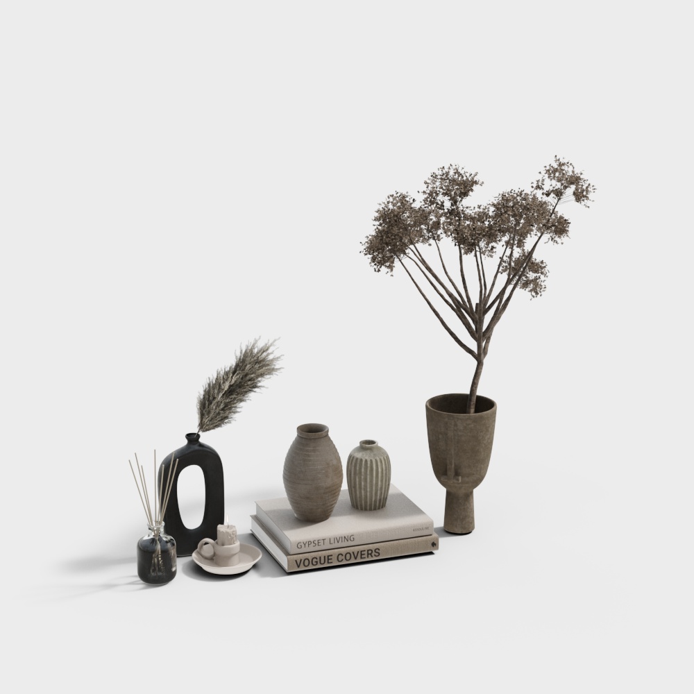 Quaint Style Decorative Vase for Study Room