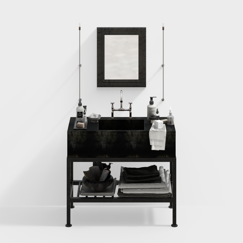 회사 산업풍 세면대