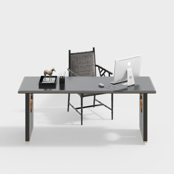 Stylish Modern Office Desk 3D Model