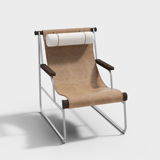 Modern Minimalist Leisure Chair 3D model