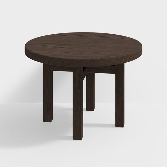 Modern Low-Poly Round Table 3D model