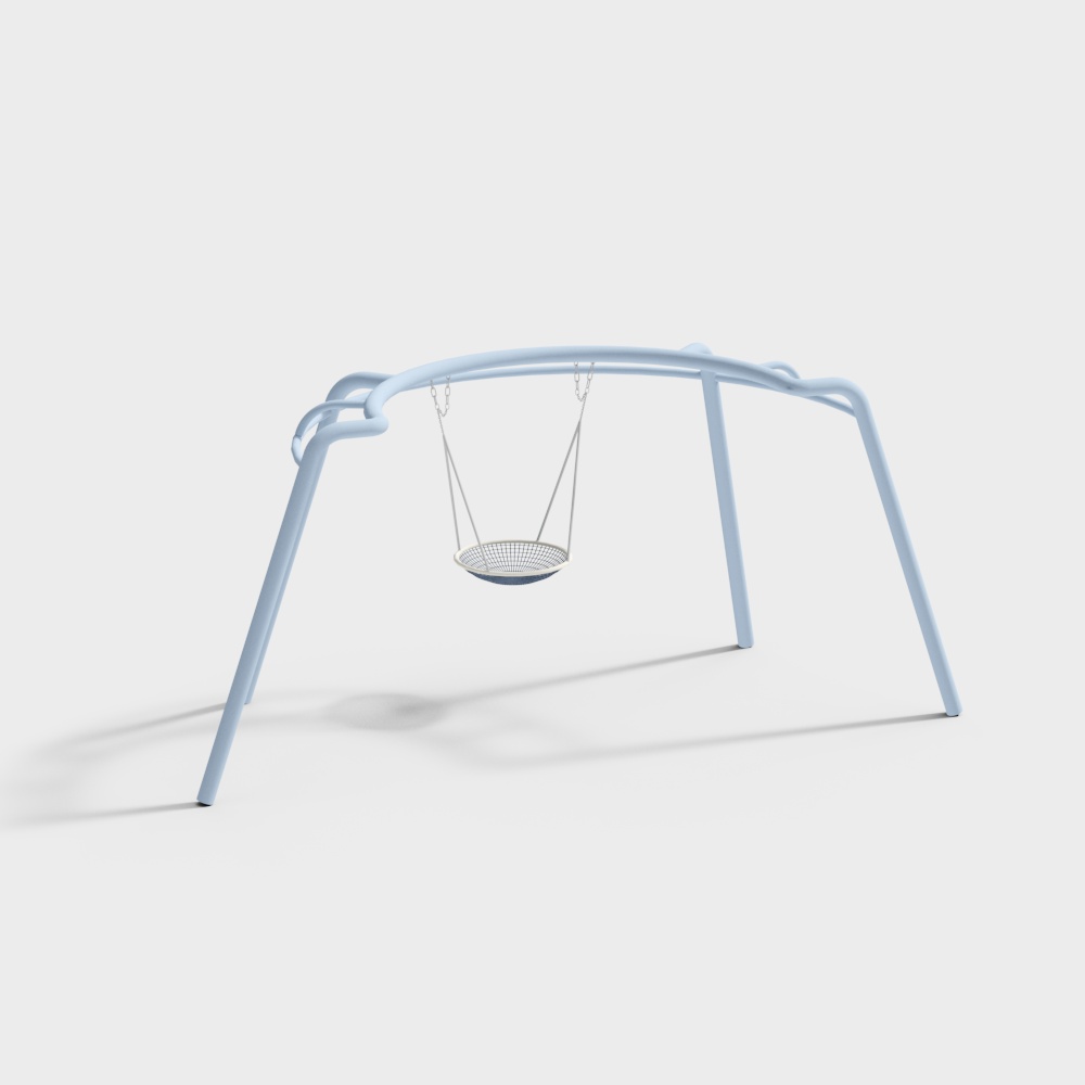 support balançoire bleu