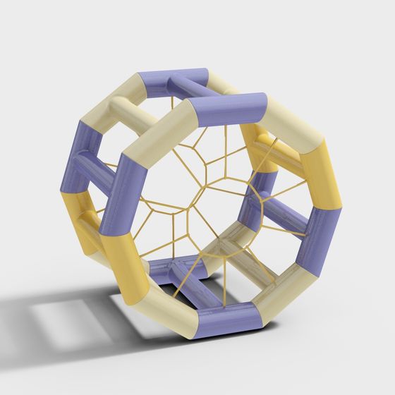 Geometric Dreamcatcher 3D model