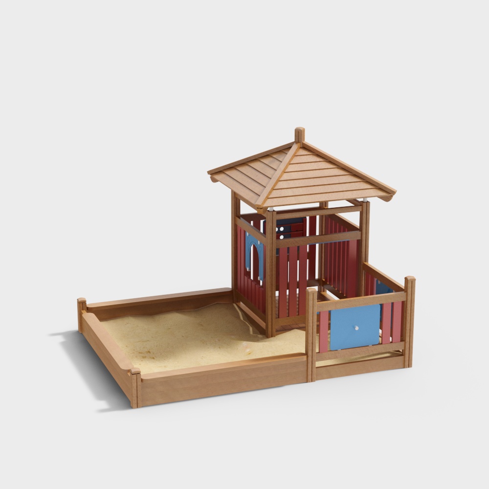 Vibrant Children’s Sandbox 3D model