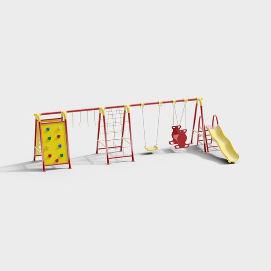 Colorful Children's Playground 3D model