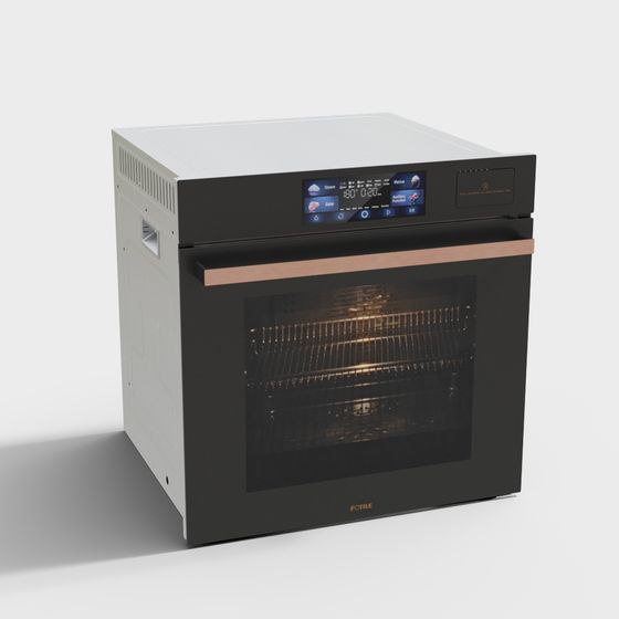 Fontai Steaming and Baking Machine 3D Model in Black Finish