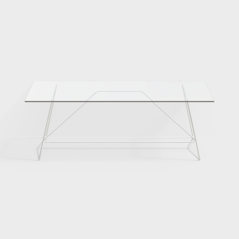 Minimalist glass dining table