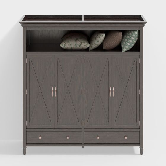 Stylish Storage Cabinet 3D model for Contemporary Spaces