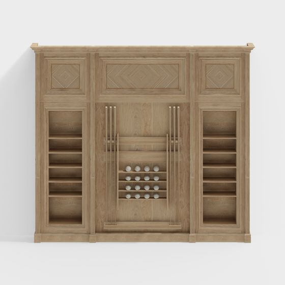 Minimalist Wine Cabinet 3D Model