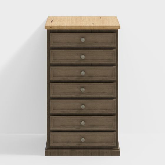 Retro Style Storage Cabinet 3D model for Modern Spaces